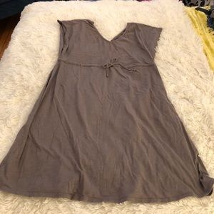 Fresh Produce Taupe Double V T-Shirt Dress